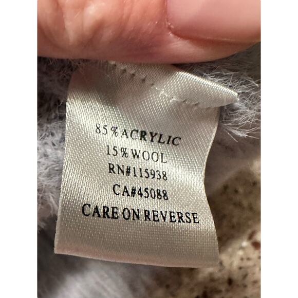 Princess Polly Cropped Sweater Wool Blend Blue Gray Size Small Medium - Picture 4 of 6